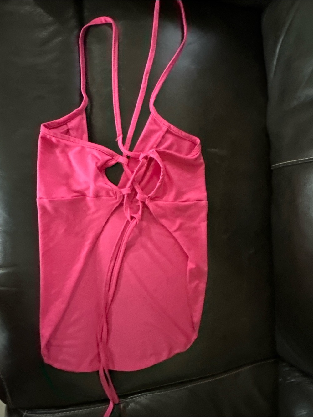 Women's Pink Tie-Back Camisole Top